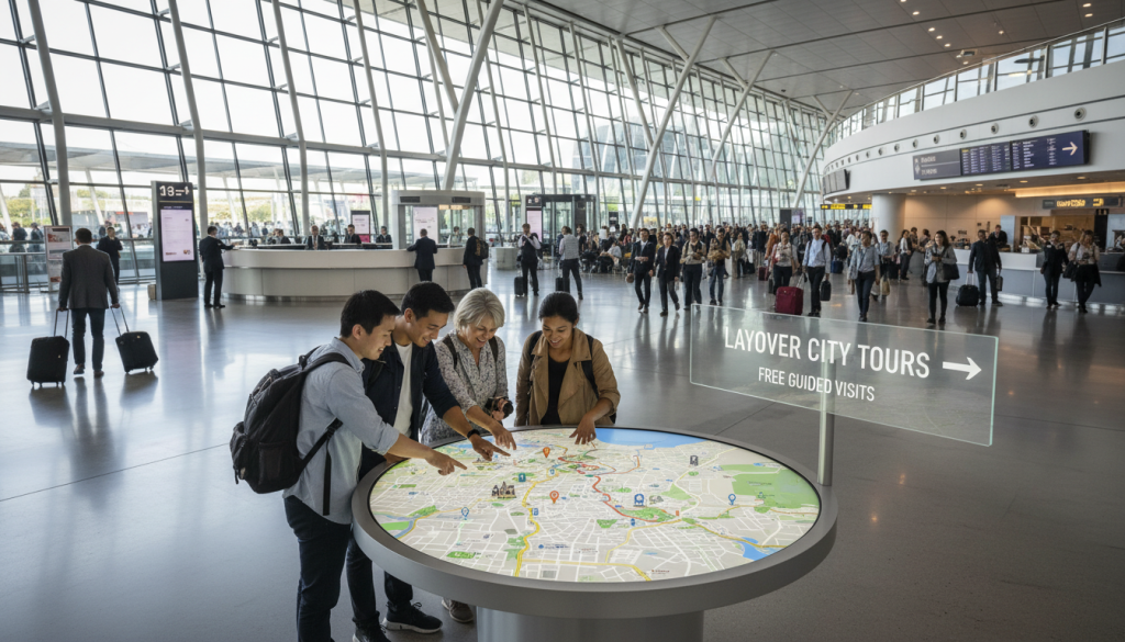 découvrez comment profiter pleinement de votre escale à l'aéroport grâce à une visite gratuite de la ville, une opportunité méconnue que 99 % des voyageurs manquent.