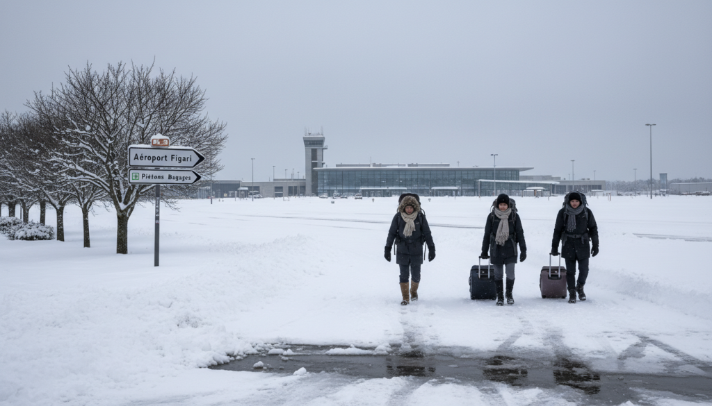 Figari : un défi hivernal pour les non-véhiculés face à l&rsquo;accès à l&rsquo;aéroport