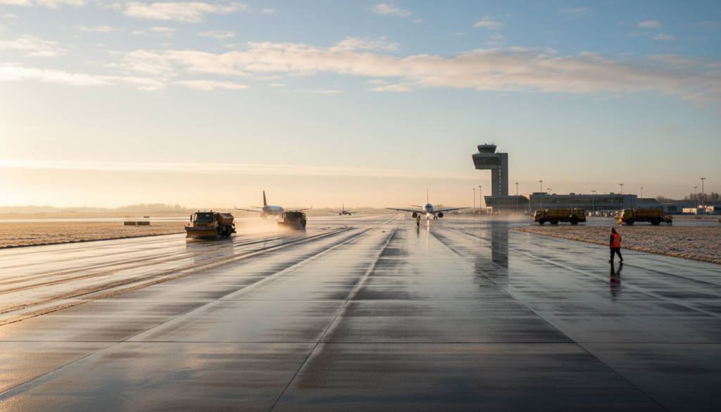 la piste de l'aéroport de rennes rouvre enfin après des jours d'annulations de vols causées par le verglas, permettant la reprise normale des vols et le retour à la normale.