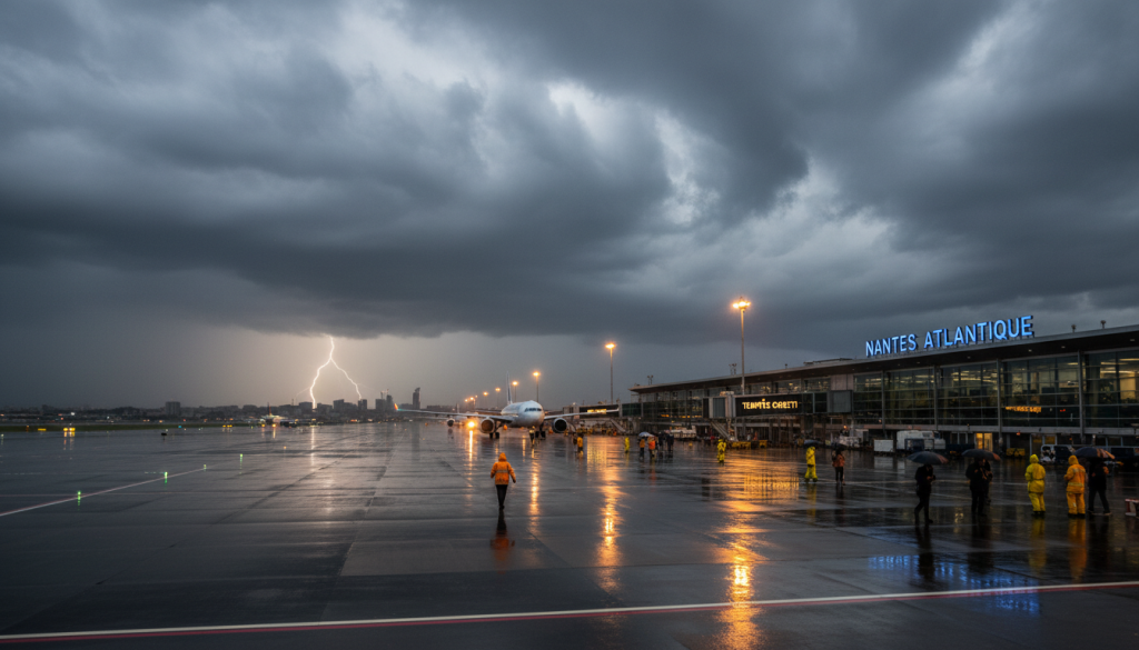 Tempête Goretti : les vols à l’aéroport de Nantes continuent, pour l’instant