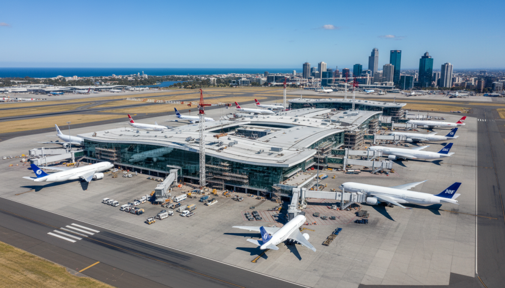 découvrez comment l'aéroport de perth en australie investit 3 milliards d'euros pour devenir un hub majeur, capable d'accueillir 30 millions de voyageurs et dynamiser la région.