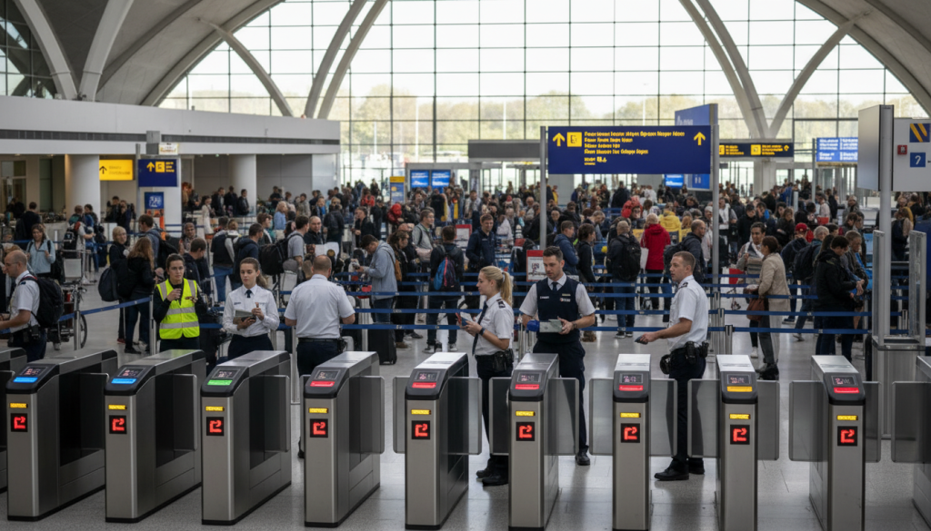 brussels airport fait face à une panne majeure affectant le contrôle des passeports, causant des retards et des perturbations pour les voyageurs.