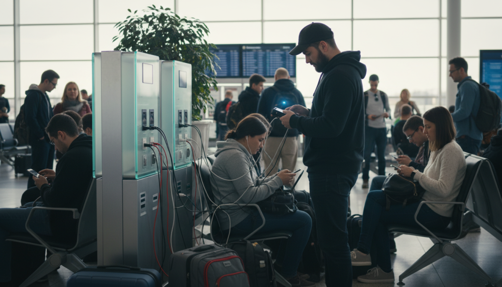 Les dangers cachés de la recharge de votre téléphone dans les gares et aéroports : ce que vous devez savoir
