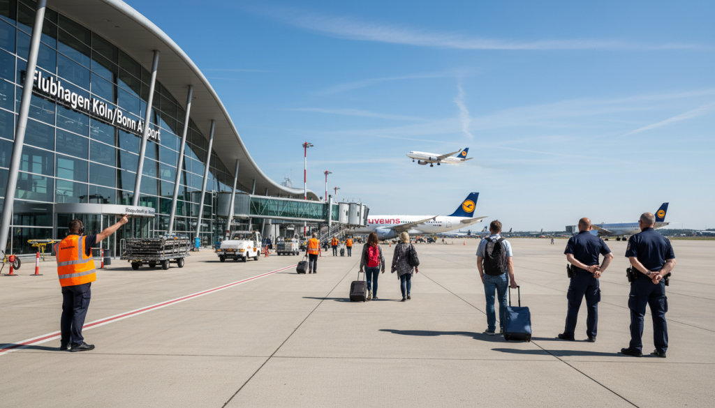 la reprise des vols à l'aéroport de cologne/bonn en allemagne suite à un incident de sécurité garantit la sécurité des passagers et rétablit progressivement les opérations normales.