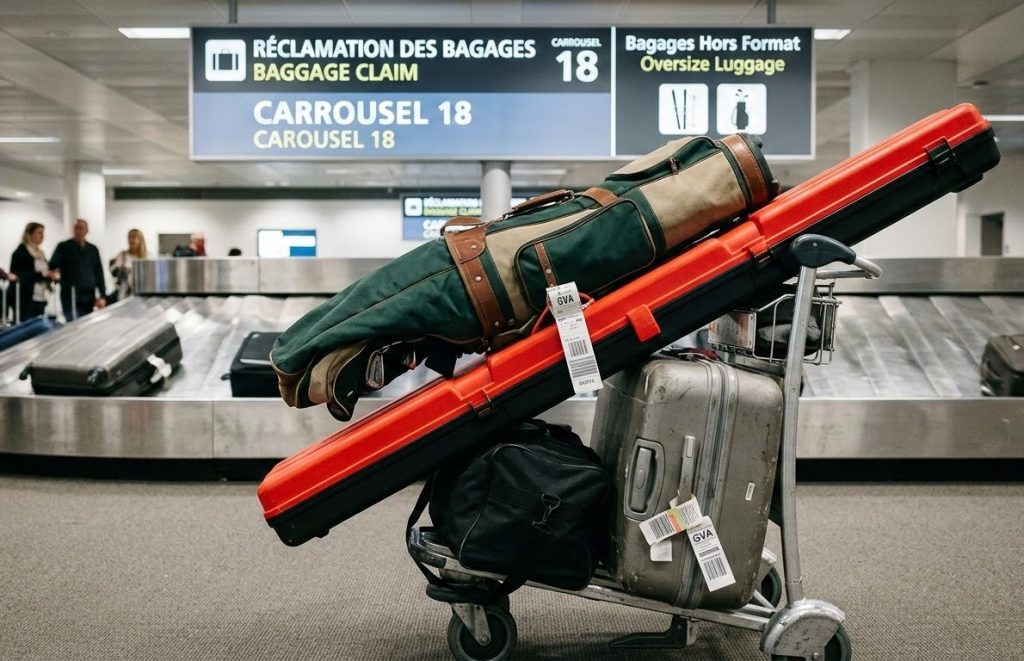 Partir au ski ou au golf en avion : le défi du transport du matériel
