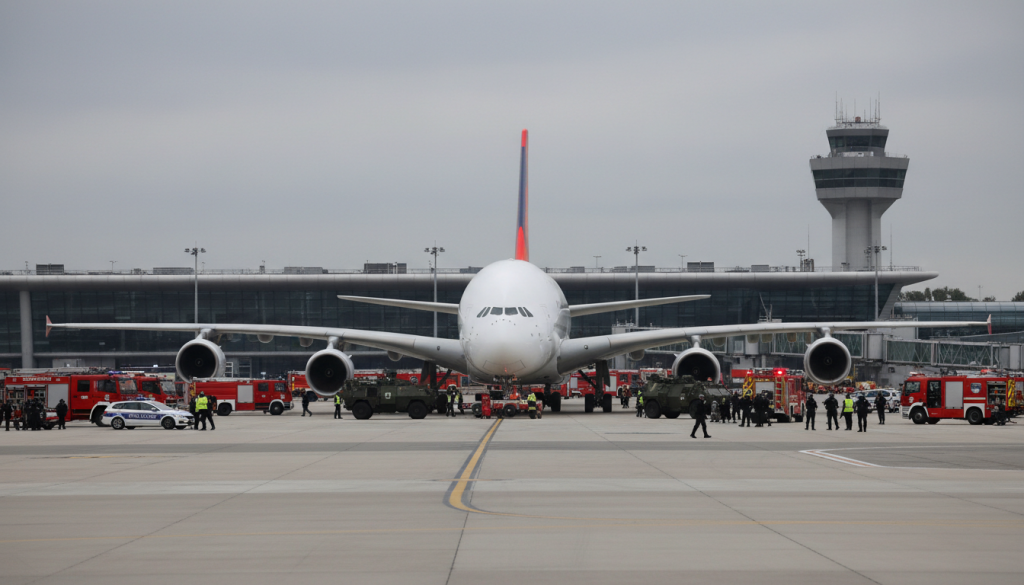 un avion à l'aéroport de roissy a été immobilisé suite à une menace explosive, entraînant des mesures de sécurité renforcées et des retards.
