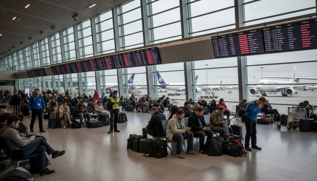 brussels airport fait face à une nouvelle vague d'annulations de vols en raison des tensions croissantes au moyen-orient, impactant les voyageurs et les opérations aéroportuaires.