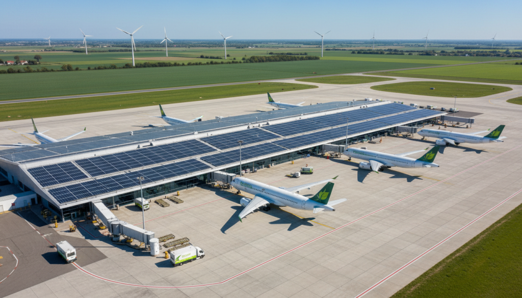 découvrez comment l’aéroport de saint-nazaire s'engage dans la décarbonation en adoptant les biocarburants et l’électricité verte pour un avenir plus durable.
