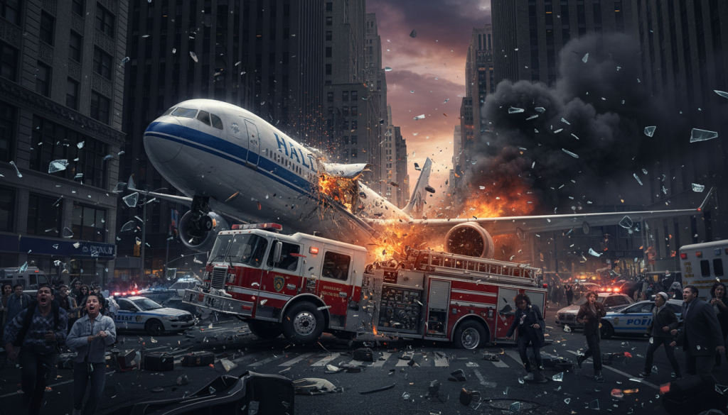 découvrez les images terrifiantes du choc spectaculaire entre un avion de ligne et un camion de pompiers à new york, un incident qui a bouleversé la ville et suscite l'émotion.