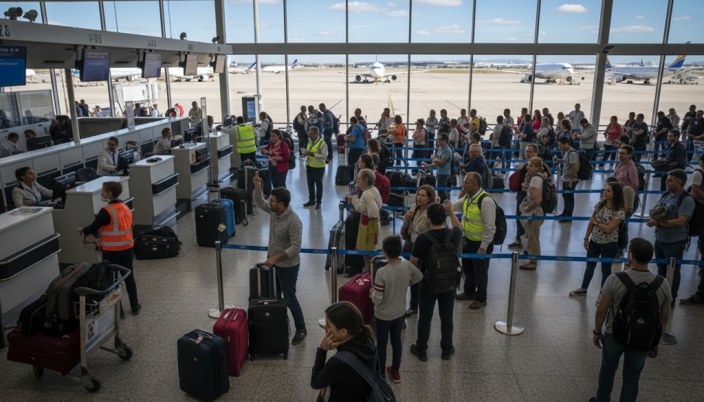 découvrez les tensions grandissantes dans les aéroports espagnols durant les vacances de pâques, avec des perturbations majeures affectant les voyageurs.
