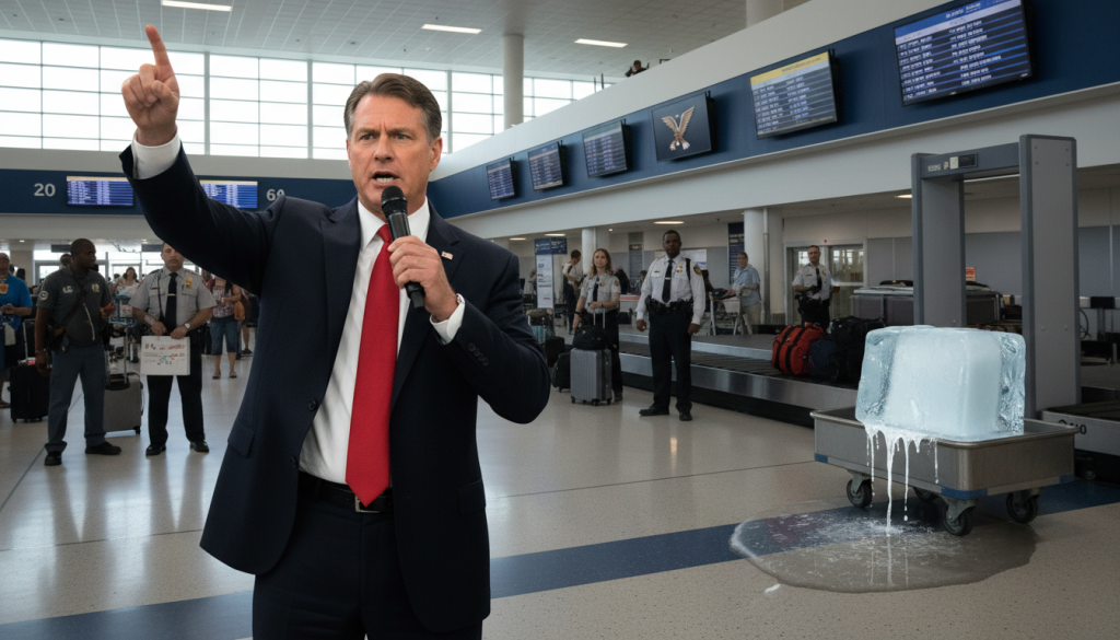 trump menace d’envoyer l’ice dans les aéroports américains, mais néglige un détail crucial qui pourrait compromettre cette démarche.