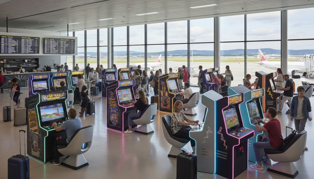 découvrez la nouvelle salle d'arcade à l'aéroport de lyon, un espace ludique conçu pour divertir les voyageurs et rendre leur attente plus agréable.