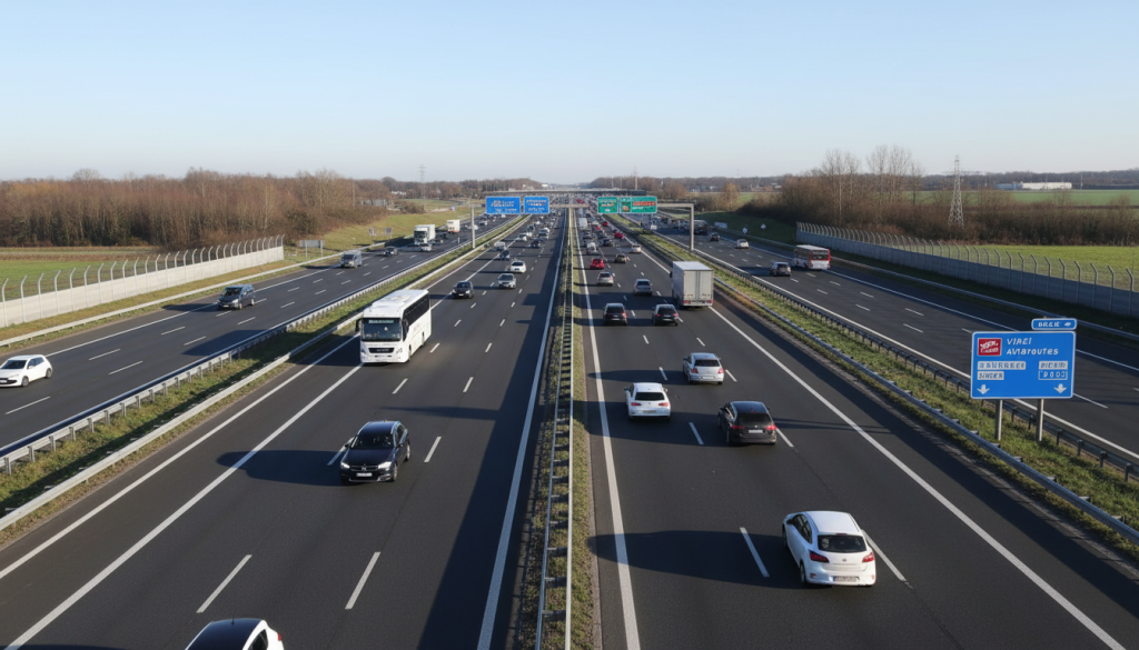 en février 2026, vinci autoroutes enregistre une légère baisse de 0,8 % du trafic, reflétant les tendances actuelles du secteur autoroutier.
