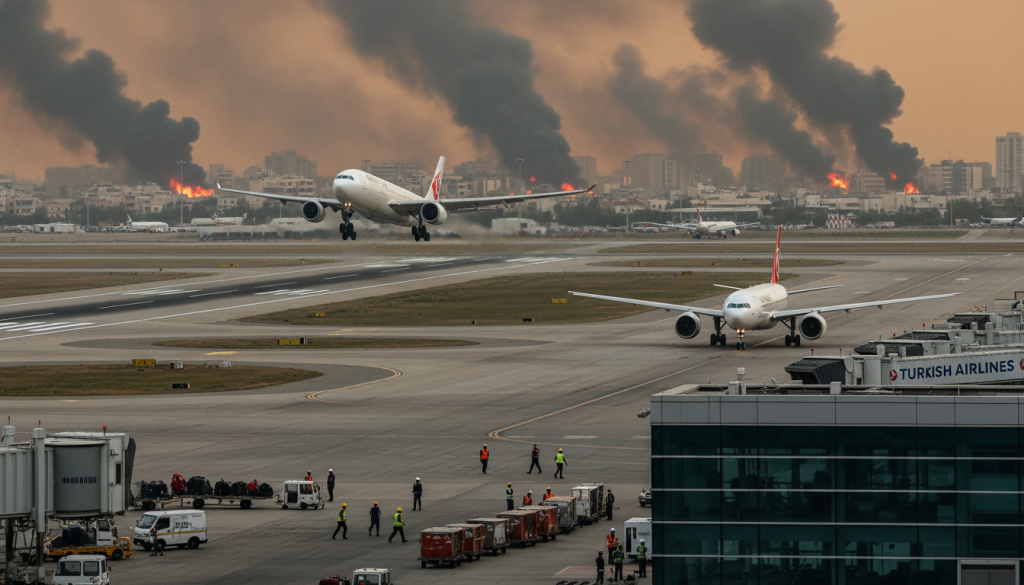 à l'aéroport de beyrouth, les opérations de vol se poursuivent malgré les bombardements israéliens, assurant le départ et l'arrivée des avions en toute sécurité.