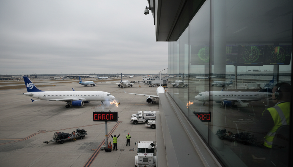 découvrez comment des erreurs de communication et des équipements défaillants à l'aéroport new-york-laguardia entraînent des perturbations majeures du trafic aérien, impactant voyageurs et compagnies.