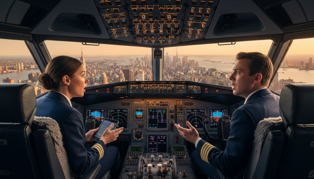 découvrez l'atterrissage à new york marqué par une conversation inattendue du pilote de ligne en plein vol, entre suspense et surprises.