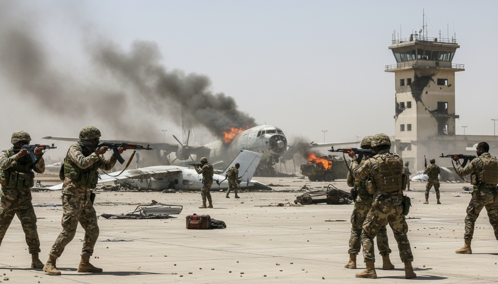 analyse approfondie des images d'africa corps dévoilant les affrontements survenus à l'aéroport de bamako, mali, avec un éclairage sur les enjeux et les impacts de ces évènements.