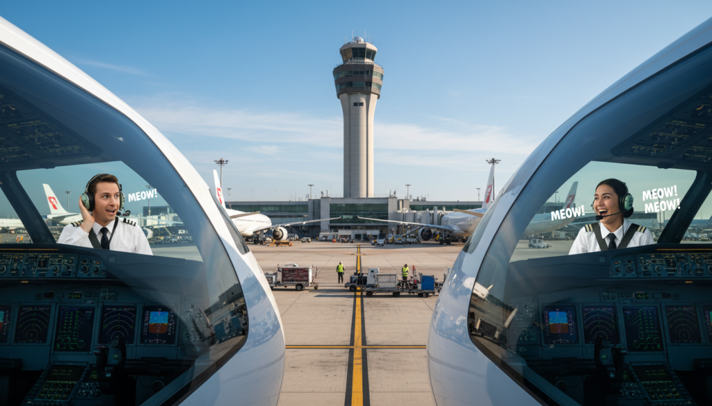 « Miaou, miaou » : des pilotes surprennent en échangeant des cris d’animaux sur la fréquence radio d’un aéroport