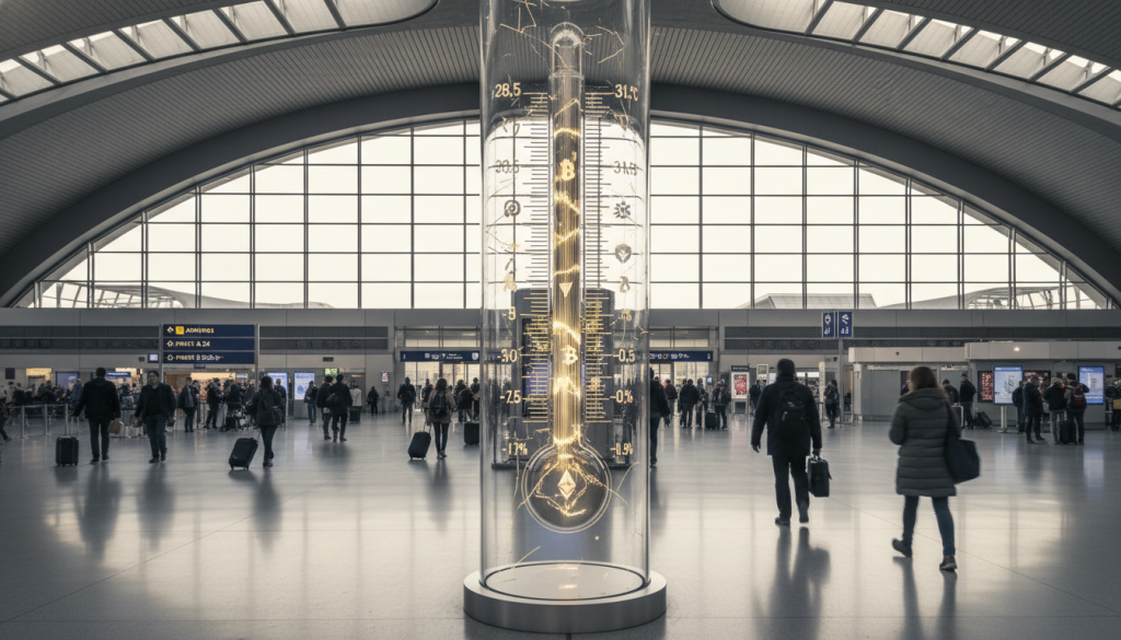 un thermomètre installé à l'aéroport de paris met en lumière les vulnérabilités historiques de la crypto-monnaie, révélant des failles cruciales dans ce système financier innovant.