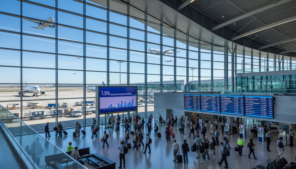 en mars 2026, vinci airports affiche une croissance de 1,5 % du trafic passagers, confirmant la reprise et le dynamisme du secteur aéroportuaire.