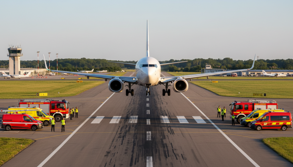 découvrez comment un pilote a réussi un atterrissage d’urgence maîtrisé à l’aéroport du mans, grâce à son sang-froid exemplaire, garantissant la sécurité de tous.