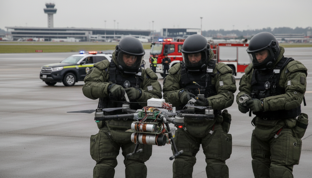 un drone piégé d’explosifs a été intercepté près de l’aéroport de bogotá, en colombie, révélant une menace sécuritaire majeure et suscitant une enquête approfondie.