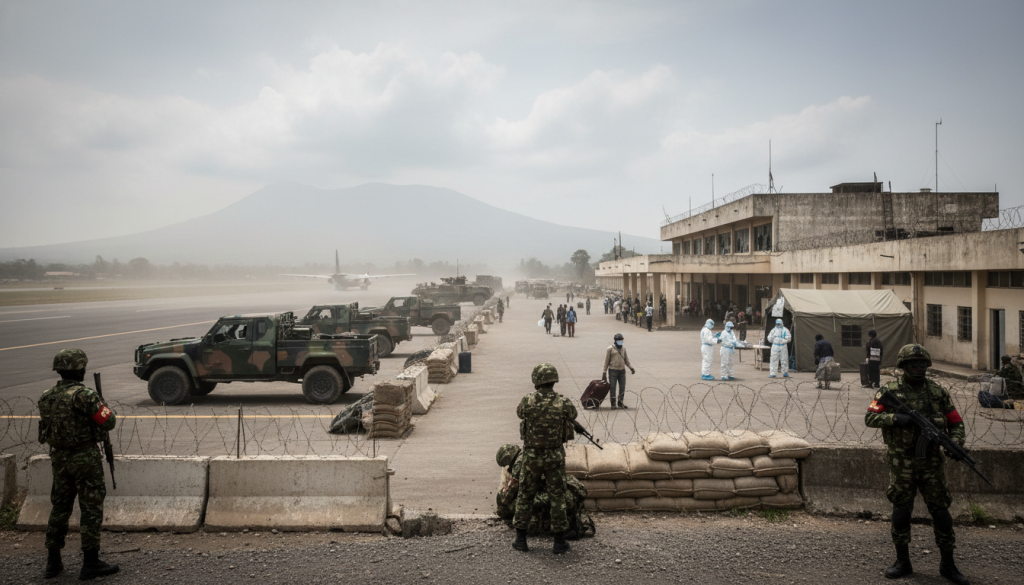 analyse de la possible réouverture stratégique de l'aéroport de goma par l'afc/m23 dans le contexte de la lutte contre ebola en république démocratique du congo.