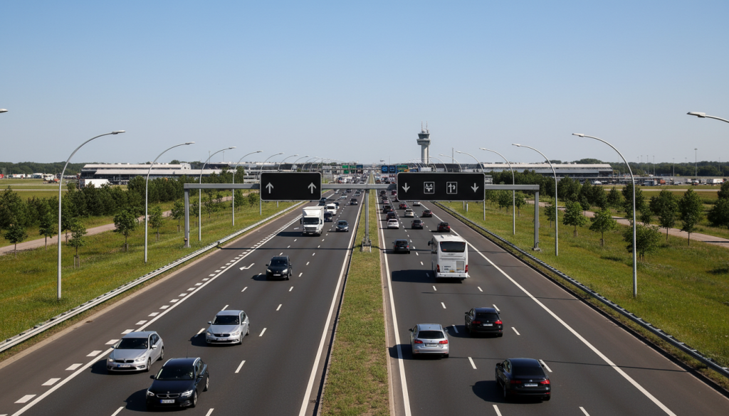 réouverture complète de l'autoroute vers brussels airport suite à une fermeture totale, assurant un trafic fluide et un accès rapide à l'aéroport.
