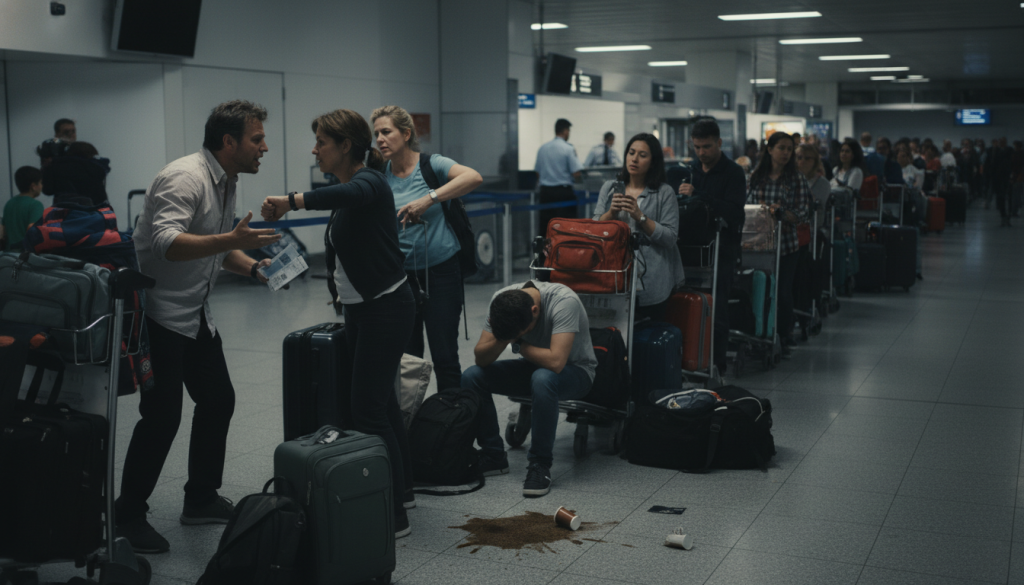 TEMOIGNAGE. « Une atmosphère explosive : quand la patience des passagers atteint ses limites dans des files sans fin