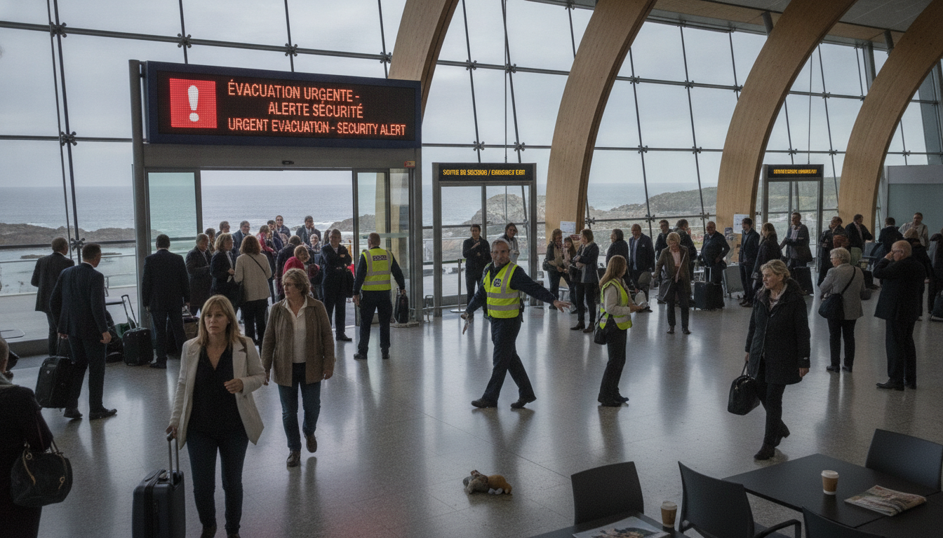 à l’aéroport de brest, une évacuation surprise de l’aérogare a provoqué des retards de vols inattendus, le tout à cause de doudous mystérieux. découvrez les détails étonnants de cet incident insolite.