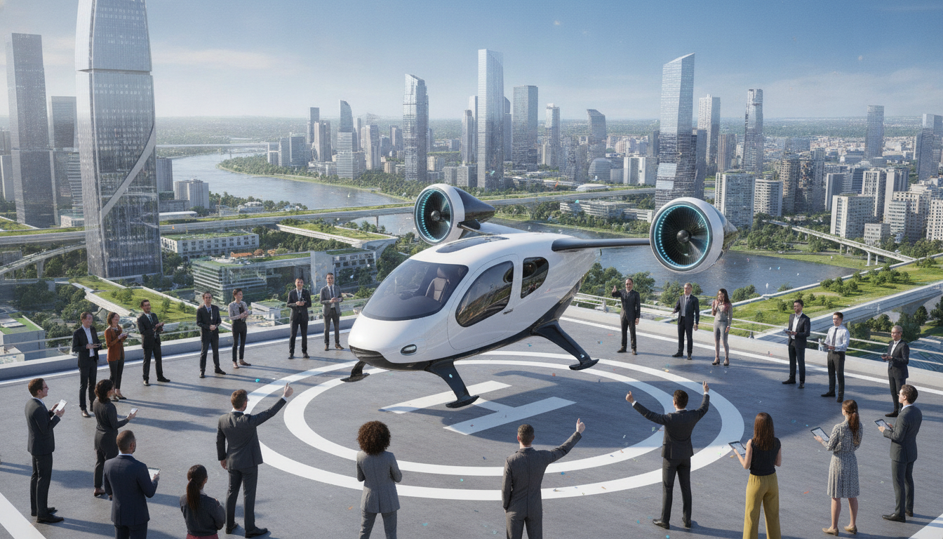 découvrez le premier vol inaugural d’un taxi volant pour passagers, une avancée révolutionnaire offrant des promesses infinies dans le transport urbain aérien.