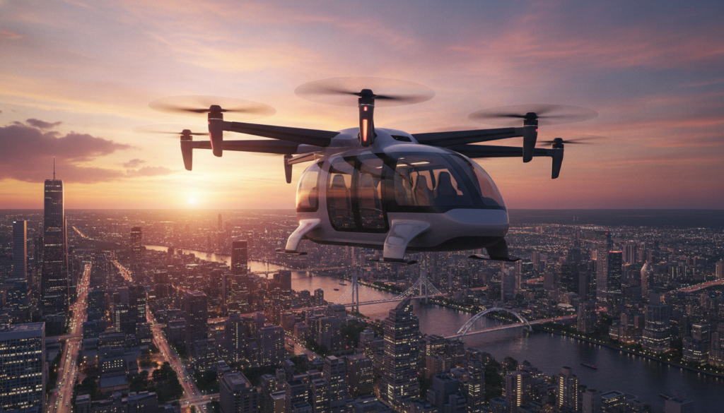 « Ces machines aux promesses infinies » : premier vol inaugural d’un taxi volant pour le transport de passagers