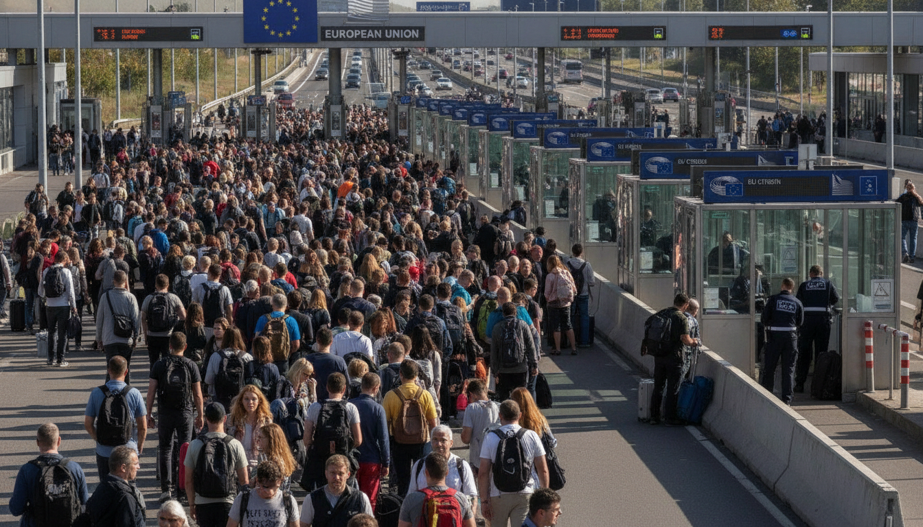 l'ue reconnaît la nécessité d'efforts significatifs pour supprimer les longues files d'attente aux contrôles aux frontières, améliorant ainsi la fluidité et la sécurité des passages frontaliers.