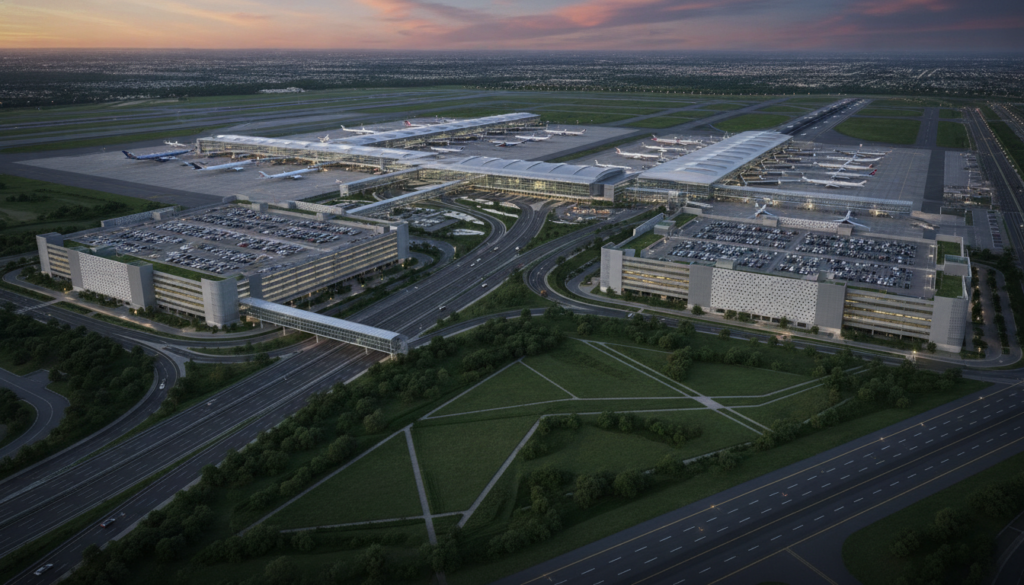 donald trump dévoile un projet ambitieux de modernisation de l'aéroport de washington, avec un investissement estimé à 22,5 milliards de dollars pour améliorer les infrastructures et l'expérience des voyageurs.