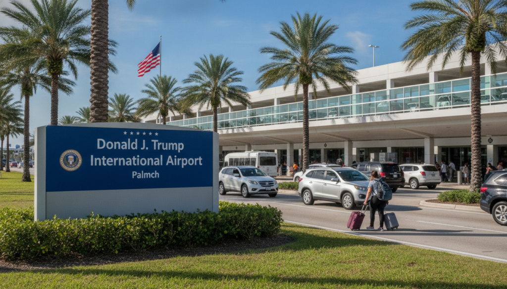 Floride : l&rsquo;aéroport de Palm Beach porte désormais le nom de Donald Trump