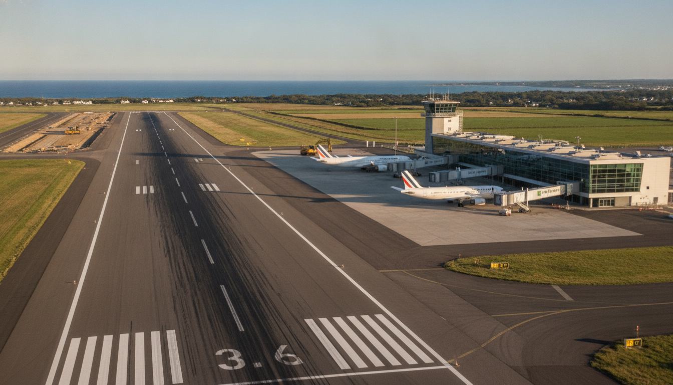la région renouvelle la concession de l’aéroport de brest pour cinq ans et engage une rénovation complète de la piste afin d'améliorer la sécurité et la qualité des infrastructures.