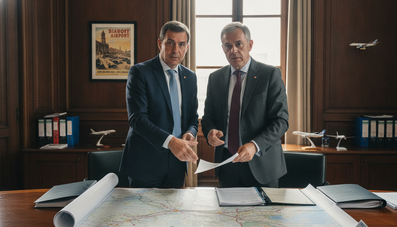 le président de l’aéroport de biarritz et le sénateur max brisson tirent la sonnette d’alarme sur une distorsion de concurrence préoccupante affectant le secteur aérien local.