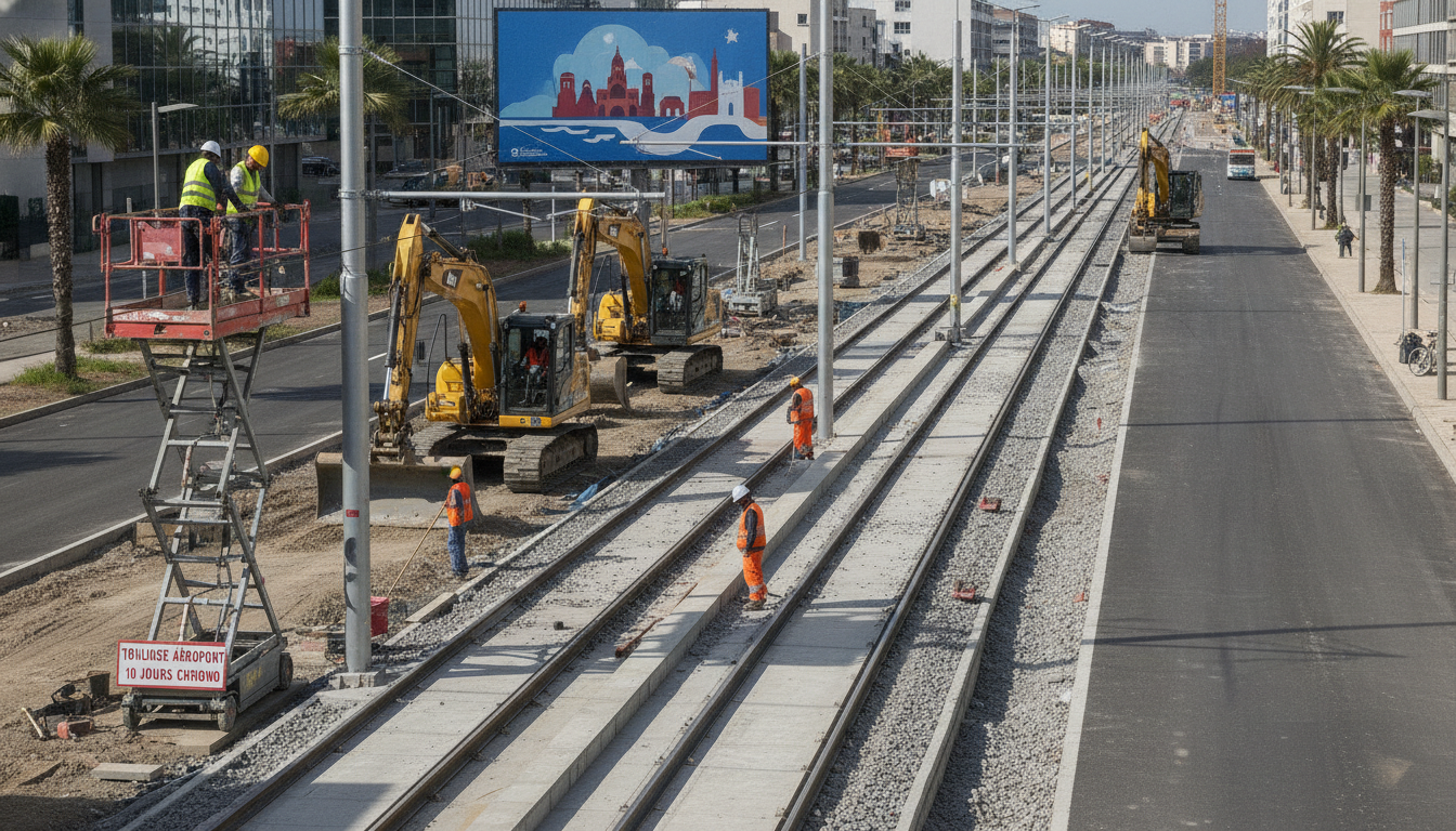 découvrez la transformation rapide de la ligne de tramway vers l’aéroport de toulouse, réalisée en seulement dix jours de chantier, pour améliorer la mobilité et faciliter vos déplacements.