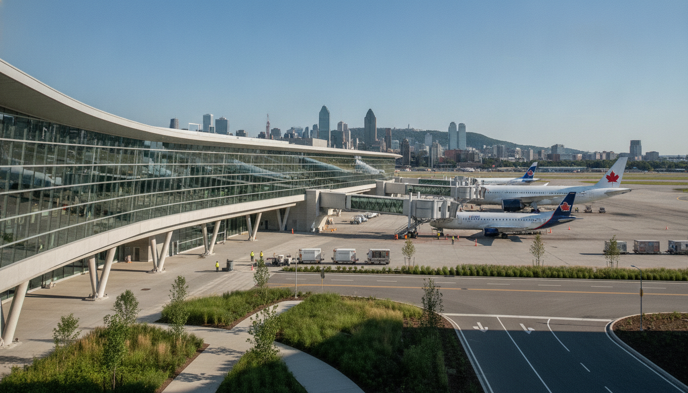 découvrez le nouvel aéroport presque neuf de montréal, inauguré le mois dernier, offrant des installations modernes et un confort optimal aux voyageurs.