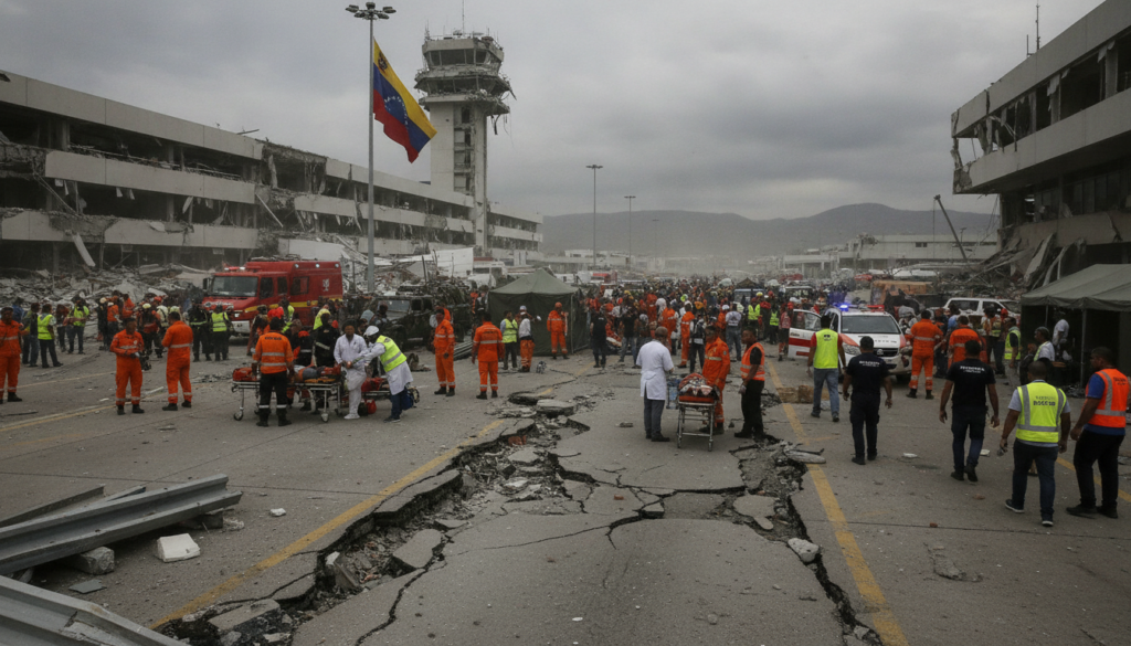 Venezuela frappé par les séismes : le bilan grimpe à 3 685 victimes, mobilisation pour relancer l&rsquo;activité à l&rsquo;aéroport de Caracas