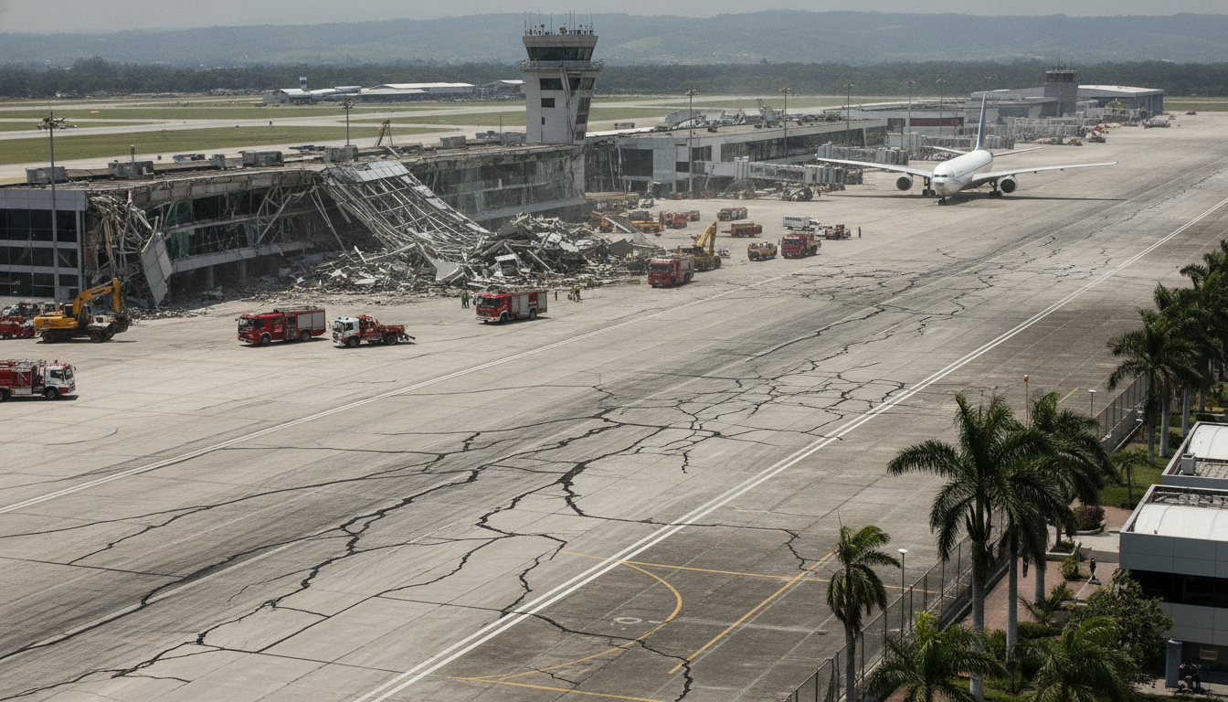 en colombie, six aéroports ont été temporairement fermés en raison des dommages causés par un séisme récent, perturbant ainsi le trafic aérien dans plusieurs régions.