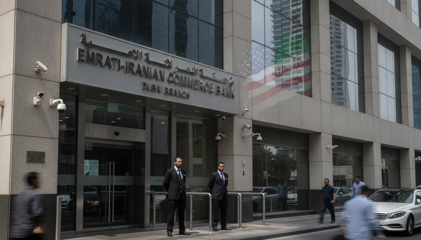washington suspend l'accès de la branche émirienne d'une banque iranienne au système financier américain dans le cadre des tensions croissantes en iran.
