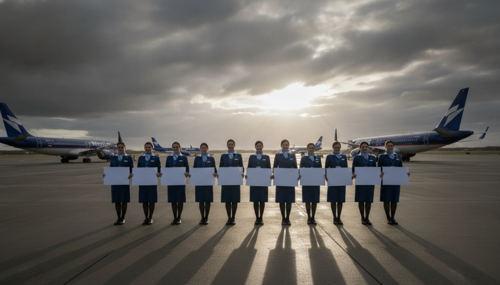 grève des agents de bord chez westjet : un mouvement social qui perturbe les vols et assombrit l'avenir de la compagnie aérienne.