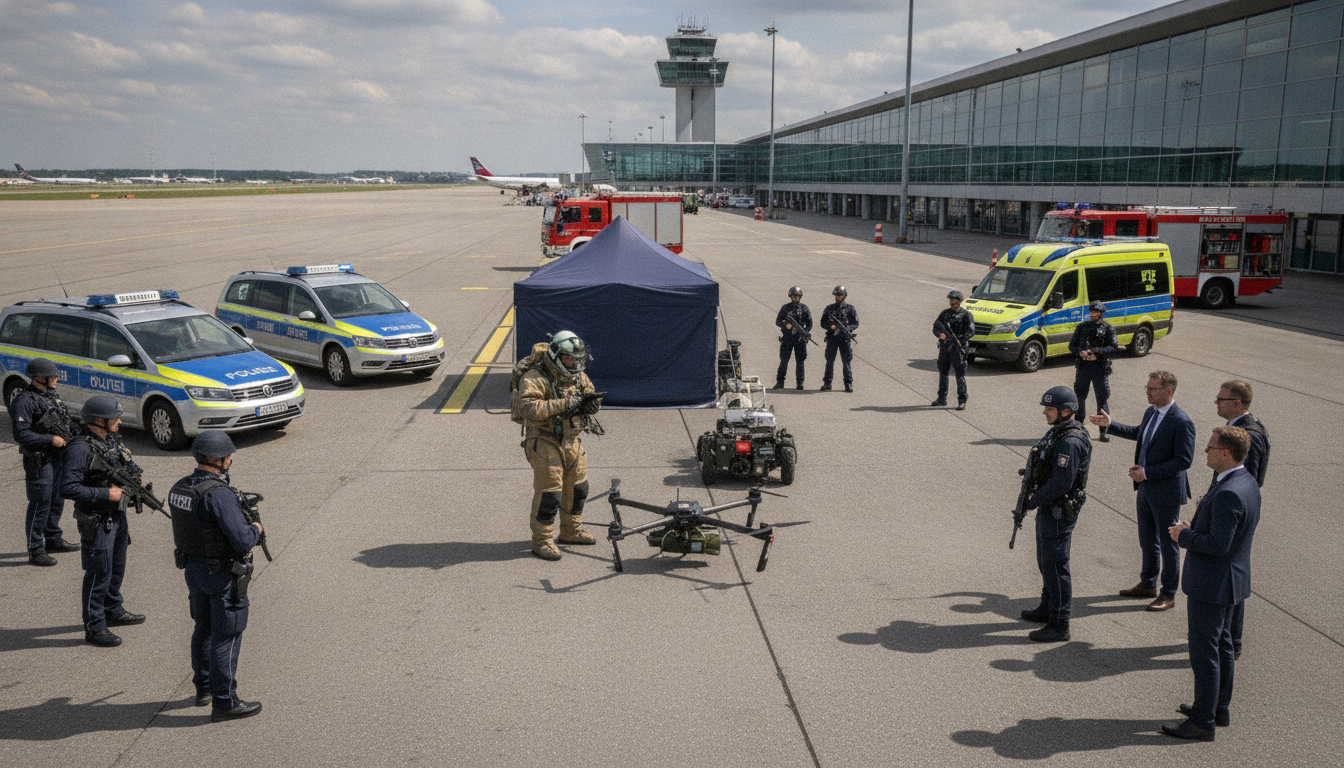 un drone piégé a été intercepté à l’aéroport de leipzig, déclenchant l’ouverture d’une enquête antiterroriste supervisée par le ministre de l’intérieur afin d’assurer la sécurité nationale.