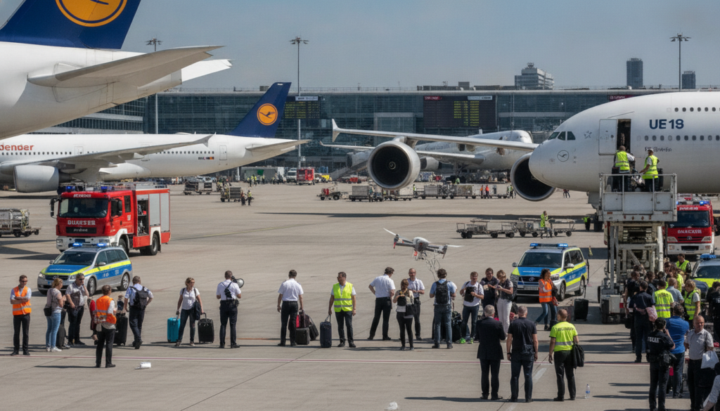 découvrez les détails de l'incident mystérieux causé par un drone piégé dans un aéroport allemand, provoquant chaos et perturbations. retour complet sur cet événement inédit.