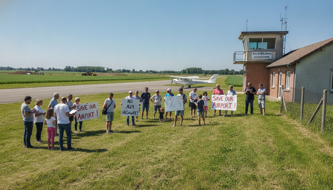 une pétition suscite une mobilisation pour sauver un petit aéroport local menacé par le projet de construction de l’a69, appelant à la préservation de cet espace vital pour la communauté.