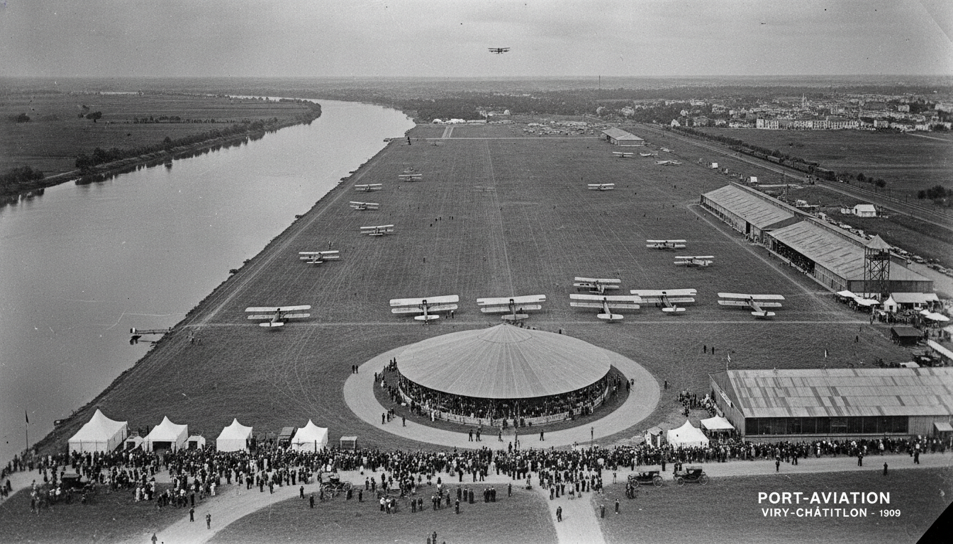 découvrez viry-châtillon, berceau historique du premier aéroport mondial, port-aviation, un site emblématique du développement de l'aviation.