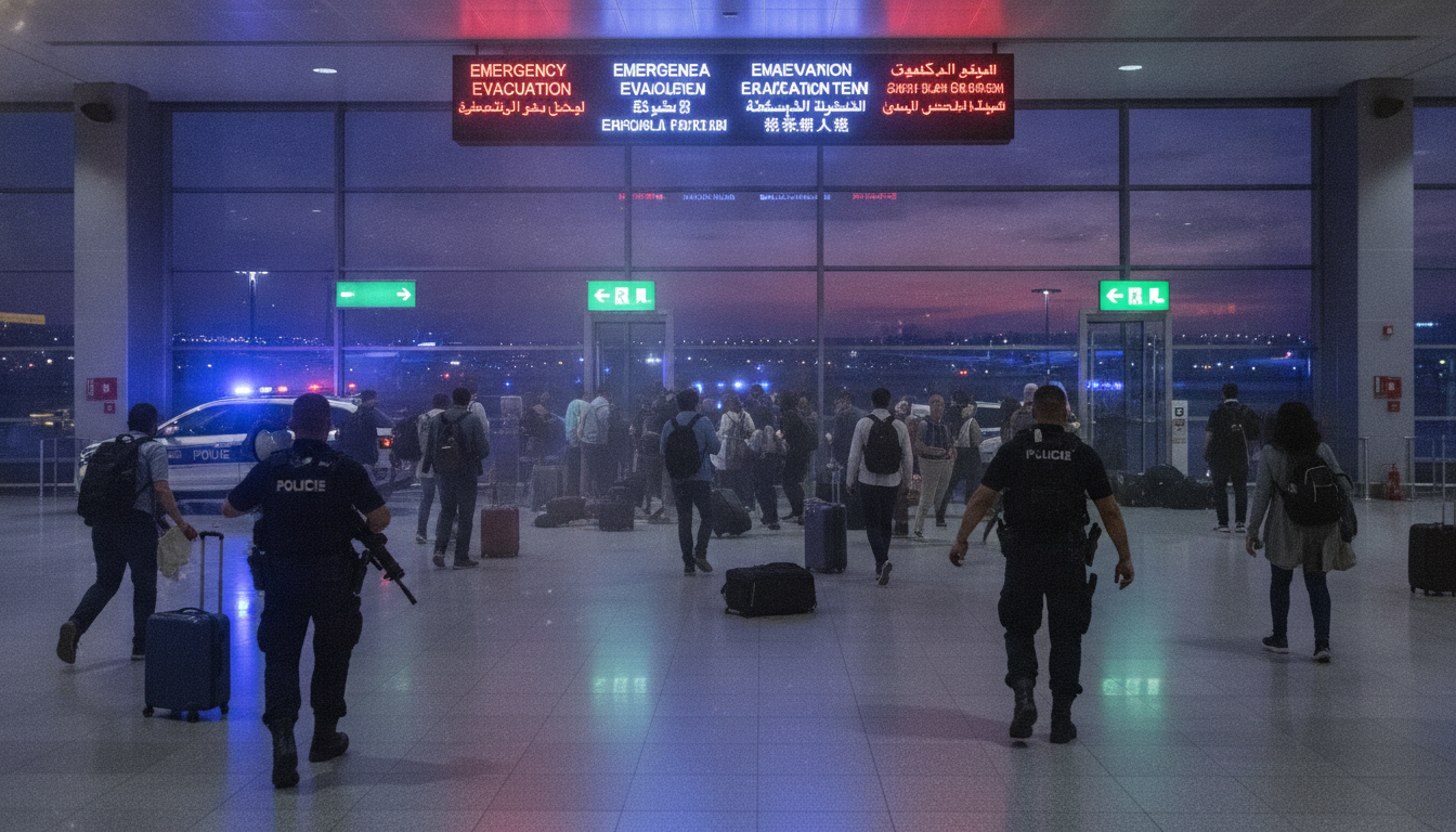 alerte de sécurité à l'aéroport de berlin : évacuation d'un terminal en cours, avec des passagers bloqués depuis deux heures. suivez les dernières informations sur cette situation.