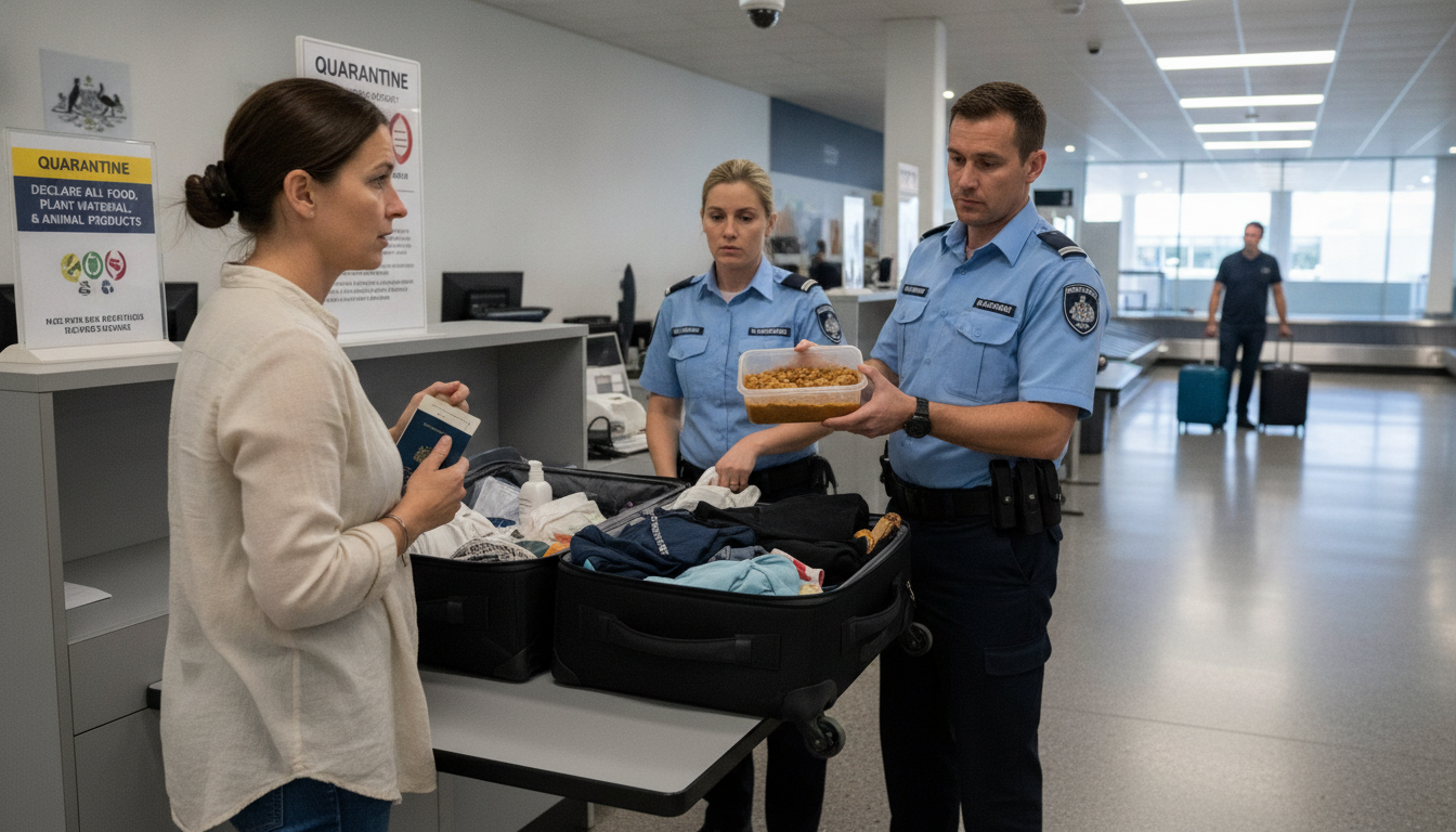 en australie, une passagère a été sanctionnée de 2 700 euros pour ne pas avoir déclaré un cassoulet à l'aéroport, soulignant l'importance de respecter les règles de déclaration des aliments lors des voyages.