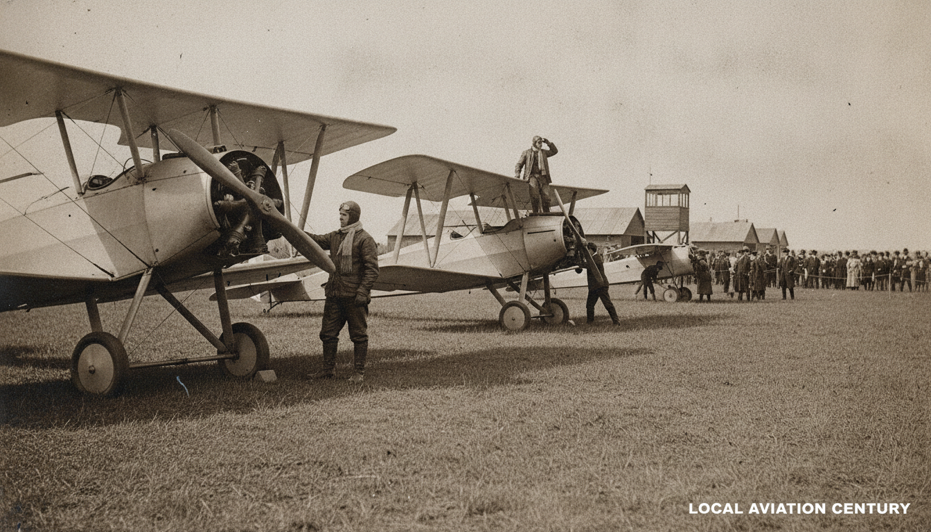 découvrez un siècle captivant de l'histoire de l'aviation locale avant 1926, à travers les premières innovations et exploits à l'aérodrome.